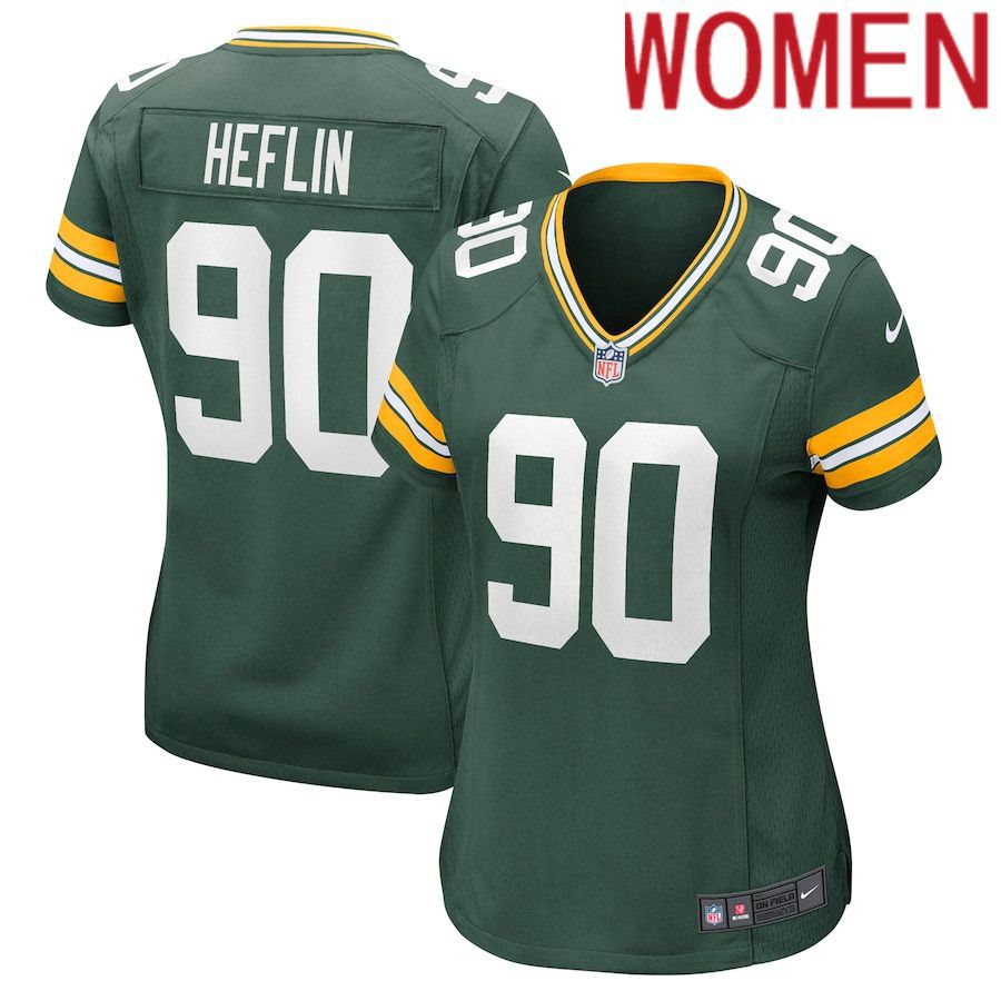 Women Green Bay Packers #90 Jack Heflin Nike Green Nike Game NFL Jersey